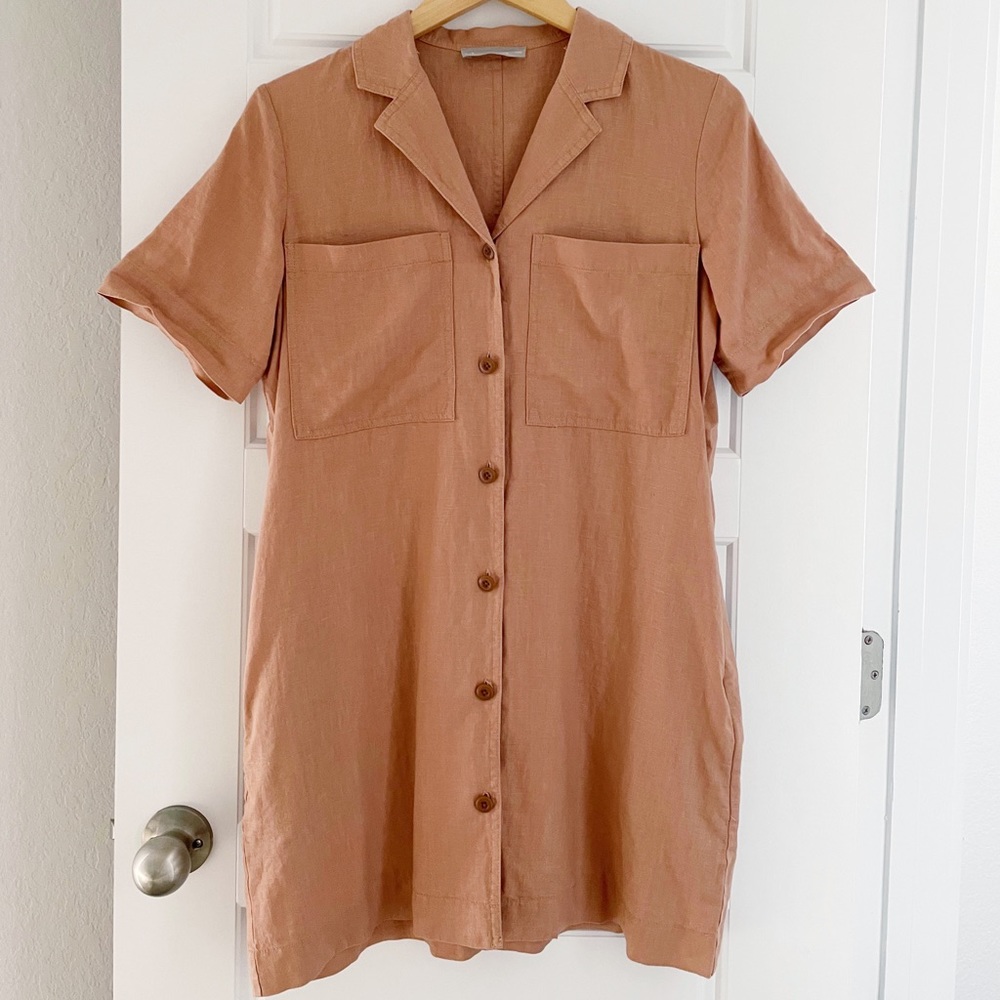 PINK EVERLANE SHIRT DRESS